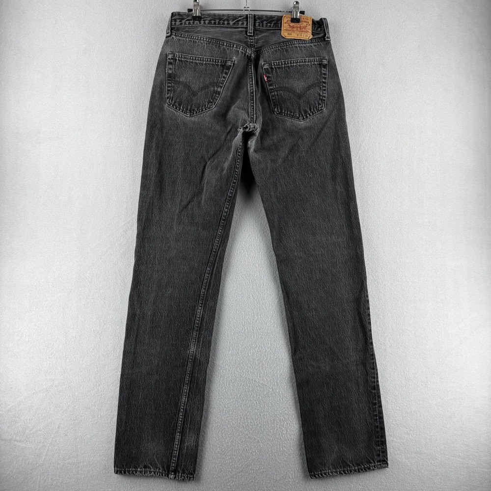 Vintage Levis Jens Mens 33x36 (Fits 31x34)‎ BLACK 501 90s Made in USA FLAWS!